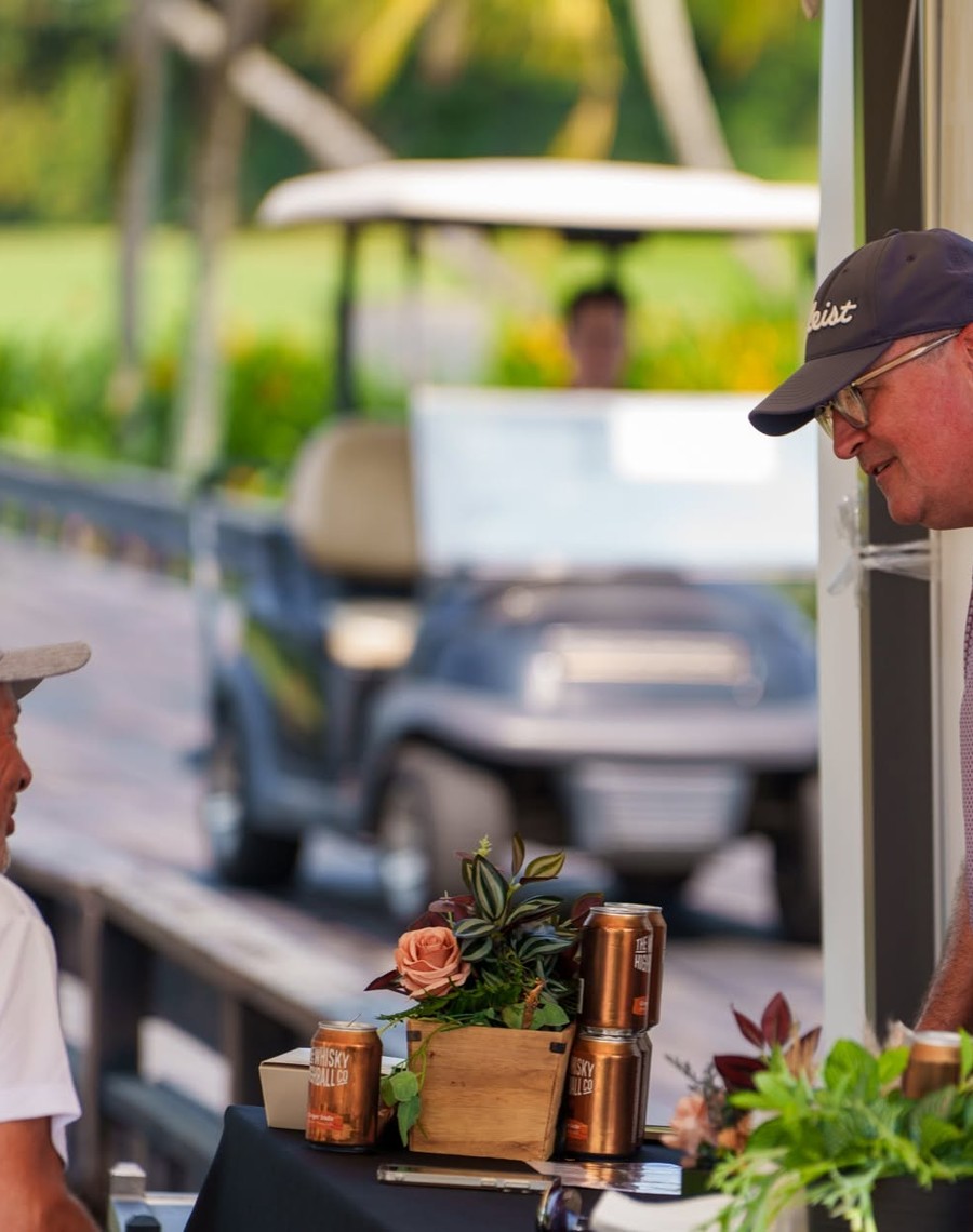 Conversation on the deck at Laguna National, Singapore